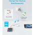 Anker Charger Power-port 20W USB C Gan Charger, 20W Maximum Output, USB-C and USB-A Port - White